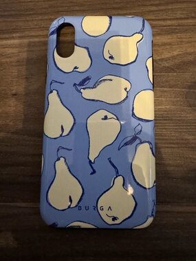 Burga IPHONE XS MAX case Pear Crush fruit blue yellow summer spring farmer